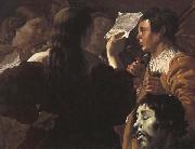 Hendrick the Brugghen David Praised by the Israelite Women oil